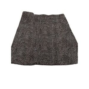 Loft Women Skirt XL Black A Line Wool Blend Knit TWEED career Office Chic Core